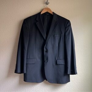 JoS. A. Bank Traveler's Collection 100% Wool Black Sportscoat Blazer 42S